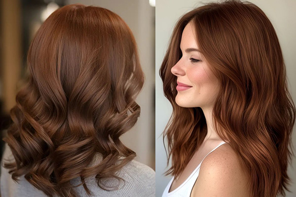 رنگ موی پاییزی بدون دکلره