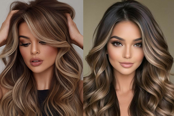 رنگ موی پاییزی برای پوست سبزه