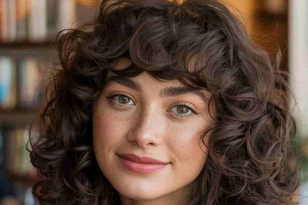 مو چتری فر برای صورت گرد 