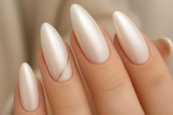 طرح مینیمال برای ناخن عروس 