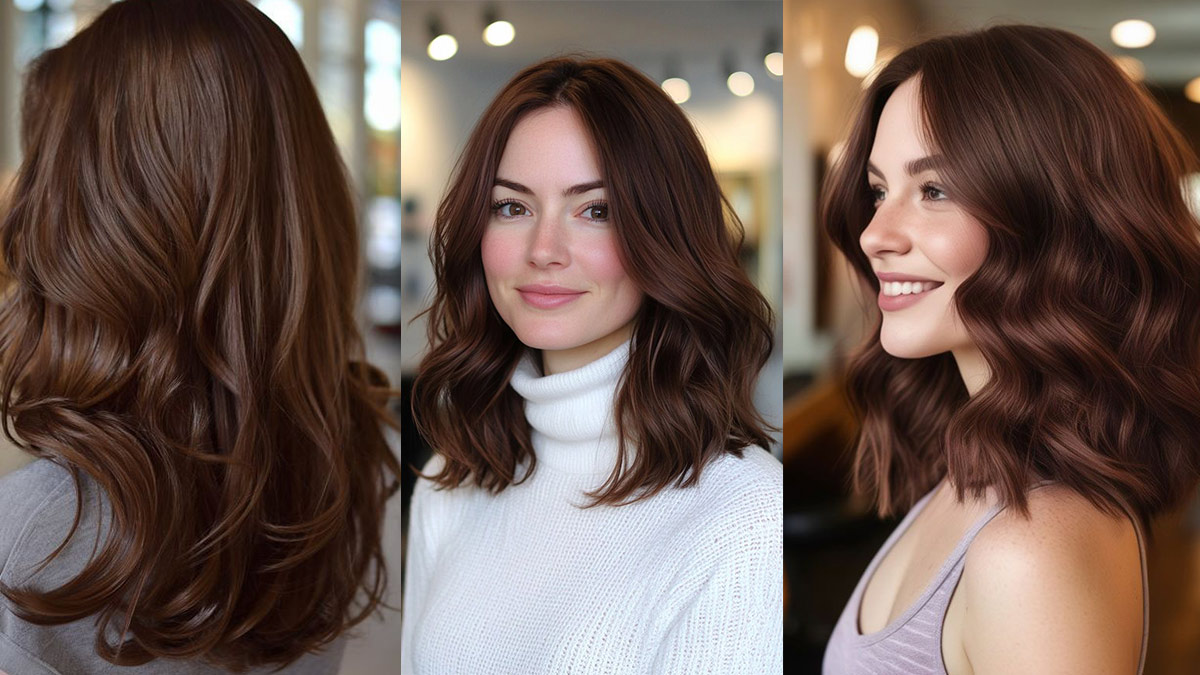 ترکیب رنگ شکلاتی بدون دکلره