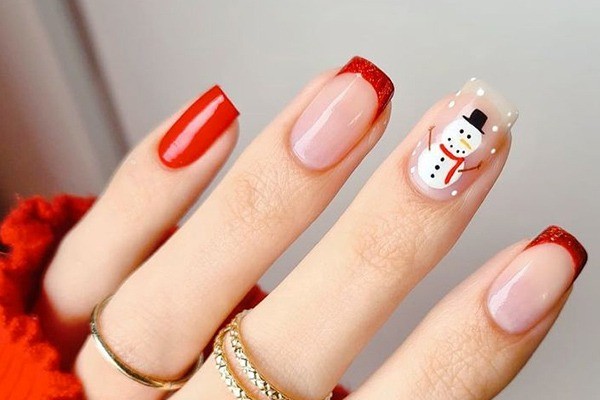 طرح ناخن زمستانی برای کریسمس 