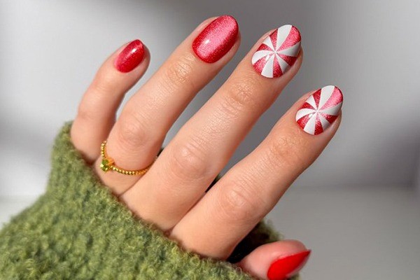 طرح ناخن برای کریسمس