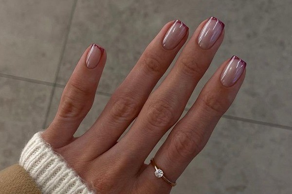 طرح ناخن اداری و شیک فرنچ 