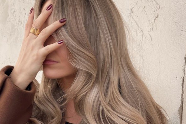 رنگ مو عسلی نسکافه ای روشن 