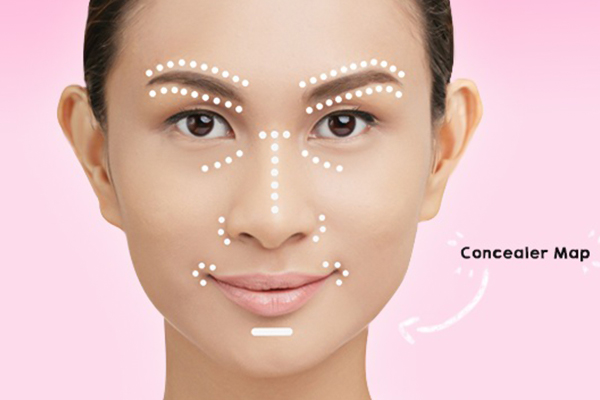 روش استفاده از کانسیلر برای بینی