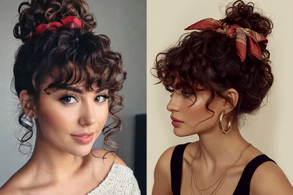 مدل موی کوتاه برای موهای فر و صورت گرد