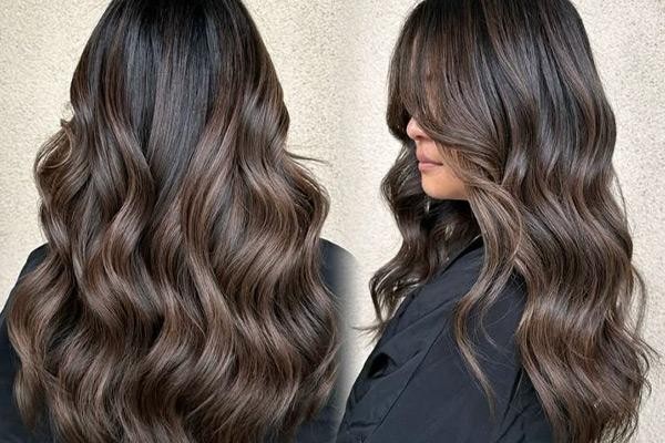 ترکیب رنگ مو شکلاتی دودی بدون دکلره