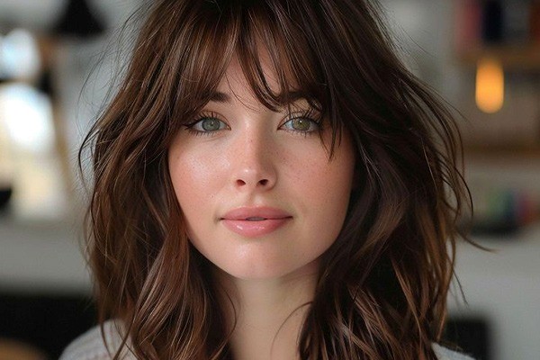 مدل مو ولف کات با چتری 