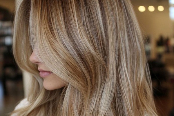 رنگ مو عسلی روشن برای عید نوروز